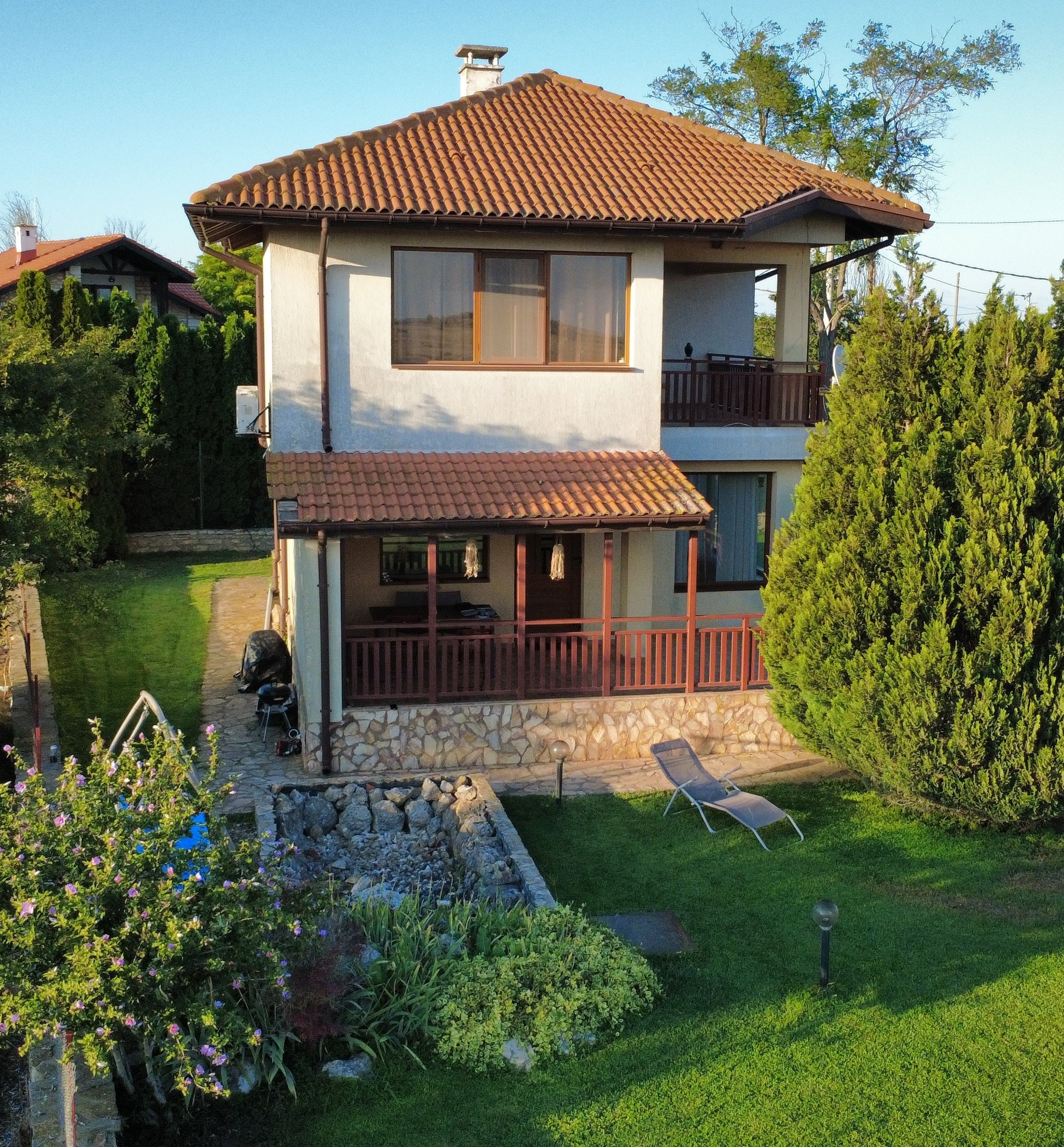 Aerial view of the property