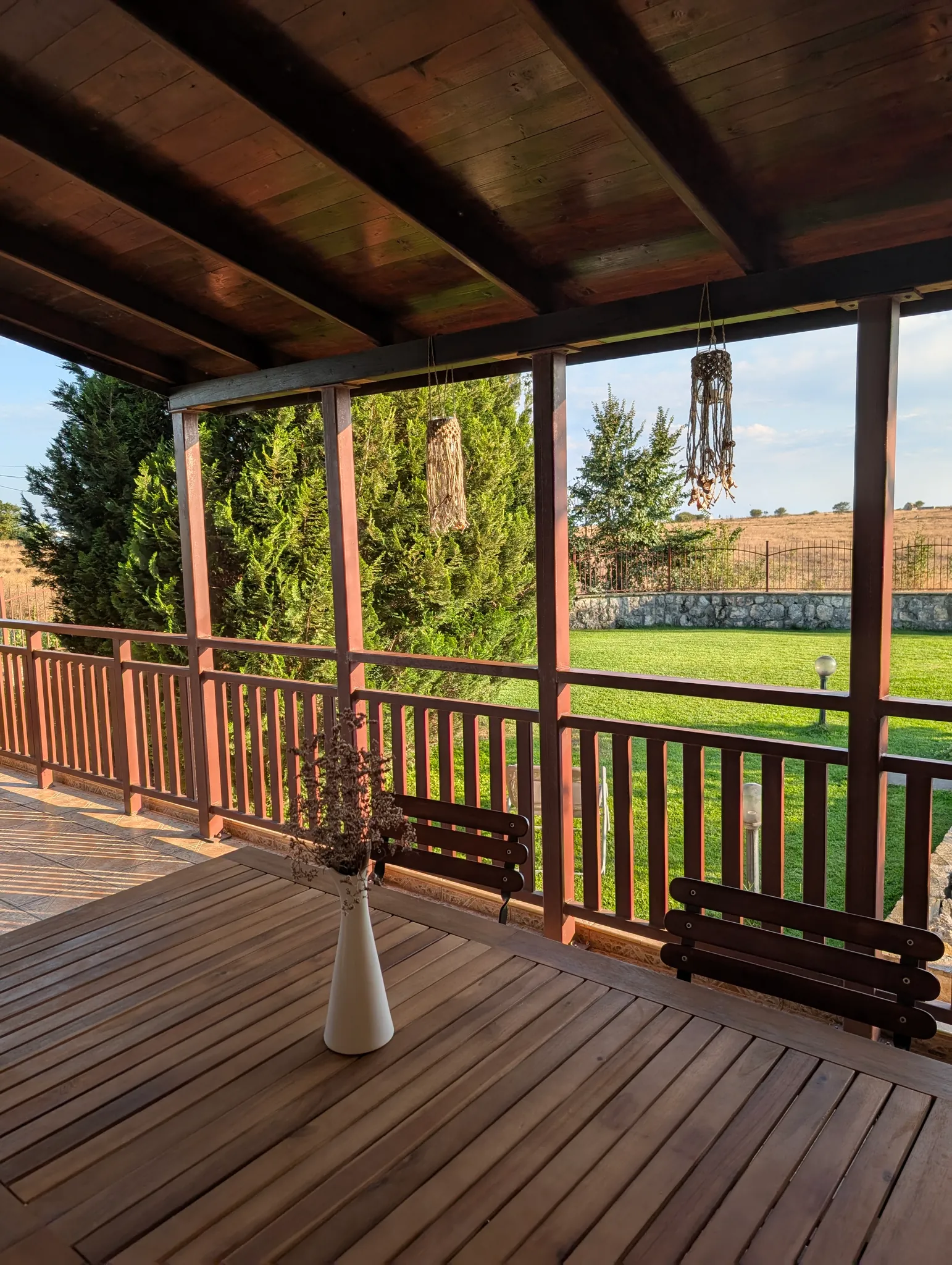 Patio and lawn